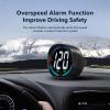 AZIJYV H2 Digital Speedometer GPS HUDCar Head Up Display with Speed Compass MPH Plug and Play Universal All Cars view 2