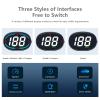 AZIJYV H2 Digital Speedometer GPS HUDCar Head Up Display with Speed Compass MPH Plug and Play Universal All Cars view 4