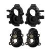 INJORA 42g Black Coating Brass Steering Knuckle and Front Outer Portal Housing for 1/18 RC Crawler Redcat Ascent-18 RC Upgrade Part view 1