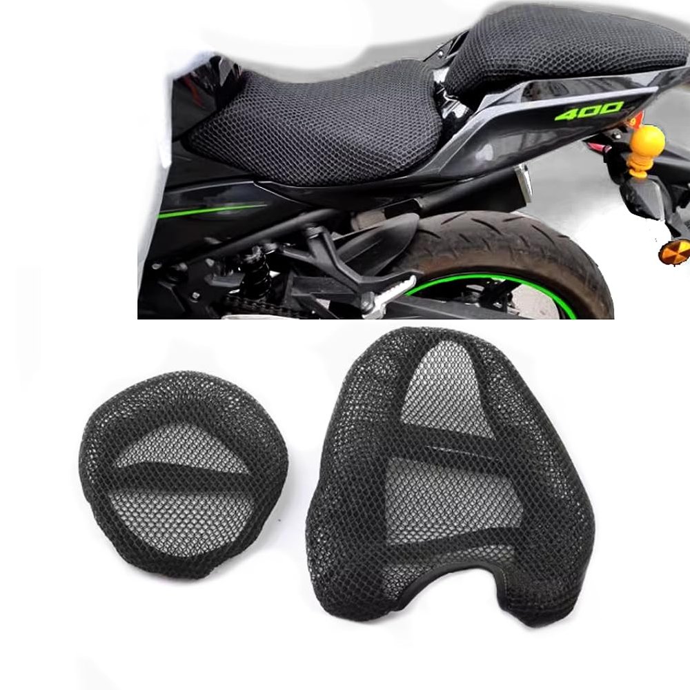 Motorcycle Front Rear 3D Mesh Breathable Seat Cover Heat Insulation Seat Cushion Waterproof for Kawasaki Ninja 400 Z400 Ninja 650 Z650 Z900