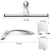 All-Purpose Stainless Steel Shower Squeegee for Shower Glass Door with 2 Adhesive Hooks, Bathroom Cleaner Tool Household Window Mirror Squeegee for Glass Doors, Cleaning Tile Wall, Car, 14 Inch Silver view 2