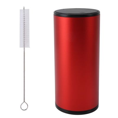 Haofy Aluminum Alloy Car Ashtray Trash Can, Push Type Lid, Multifunction Mini Garbage Container for Outdoor Travel (1)