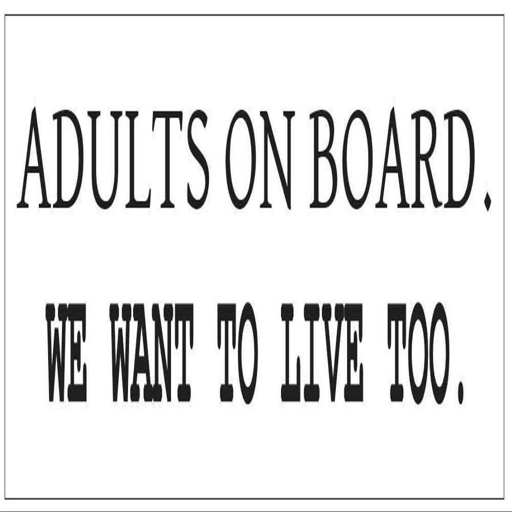 MotorCart Basics Adults On Board Bumper Sticker Funny D7219