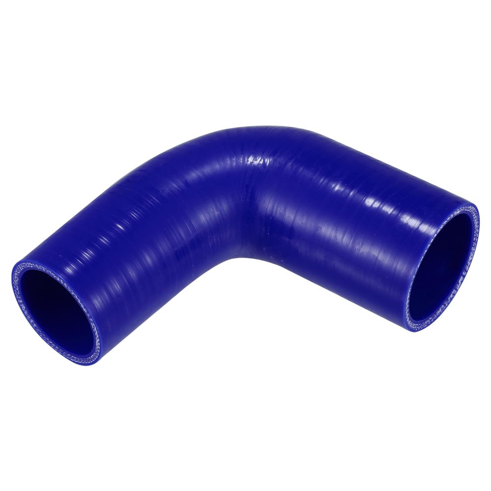 X AUTOHAUX 1 Pcs 45mm/1.77"-51mm/2.01" ID 102mm/4.02" Length 90 Degrees Blue Car Silicone Hose Coolant Hose Universal