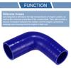 X AUTOHAUX 1 Pcs 45mm/1.77"-51mm/2.01" ID 102mm/4.02" Length 90 Degrees Blue Car Silicone Hose Coolant Hose Universal view 4