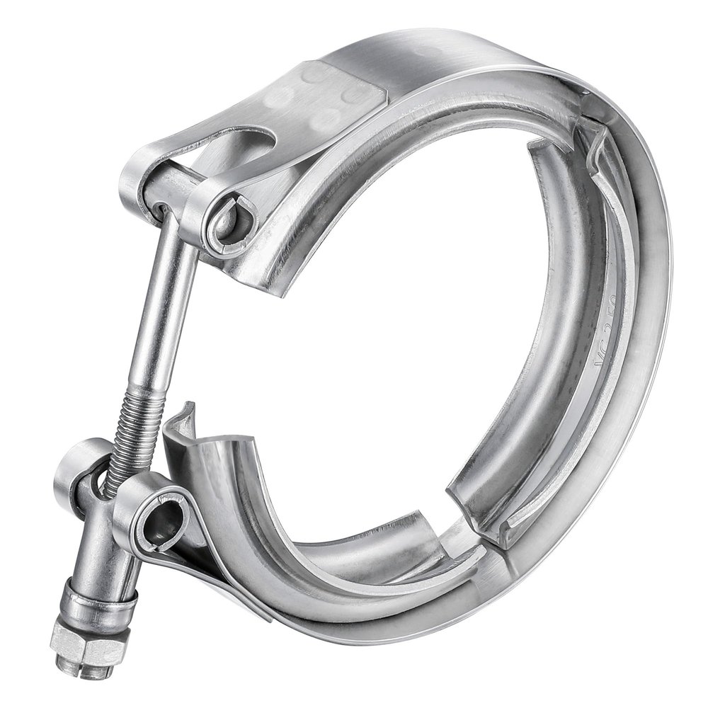 WYSIWYKA 2 Inch V Band Clamp 304 Stainless Steel, for Turbo Exhaust Downpipe, Racing Ford Pickup Truck Exchange Exhaust Systems