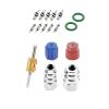 Mtsooning R12 R22 to R134A Conversion Adapter Kit, R12 R22 to R134A High/Low Fitting Port with 1/4'' Female to 7/16"-20 UNF Connection Fits for AC Air Conditioner view 1