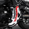 WURMIUHD Men Women Long Leather Cool Motorcycle Boots With Technological Style Highway Racetrack Rider Protective Shoes(White, EU 47/US 23) view 4