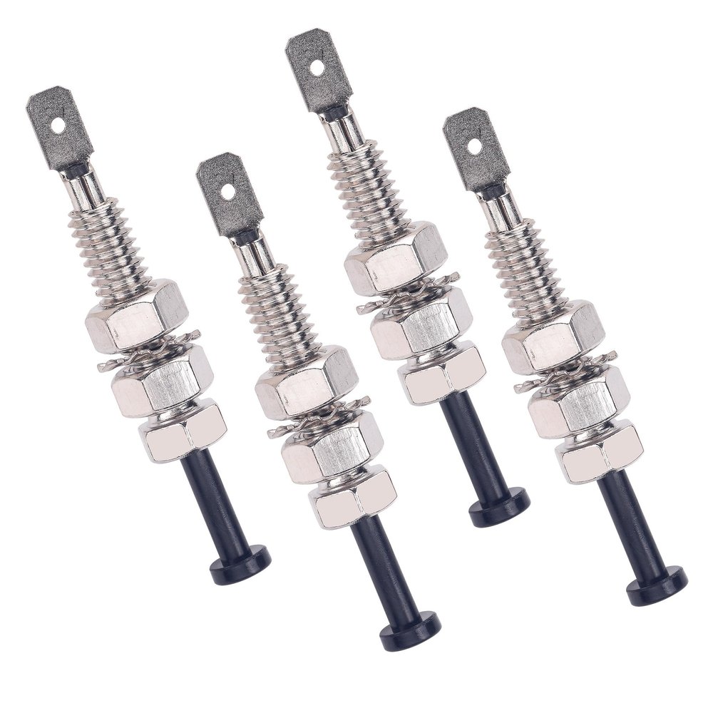 Karlass 4PCS 12v Door Pin Switch Universal Adjustable Bonnet Light Hood Screw Car Auto Trunk Alarm Security Hood On Off Momentary 20A 12Vdc