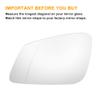 X AUTOHAUX Car Rearview Left Driver Side Mirror Glass Replacement W/Backing Plate Heated White Glass for BMW 2 3 4 5 6 7 Series M F20 F22 F30 F32 F34 F36 F80 Models 2009-2019 view 3