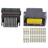DWFSKZKV 1 Set 24 Pin Black Car ECU Kit Plug Modified Computer Connector Modified Plug with Terminal DJ7242-1.5 2.8-11/21 with Terminal (Color : Male and Female Plug) view 1