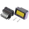 DWFSKZKV 1 Set 24 Pin Black Car ECU Kit Plug Modified Computer Connector Modified Plug with Terminal DJ7242-1.5 2.8-11/21 with Terminal (Color : Male and Female Plug) view 2