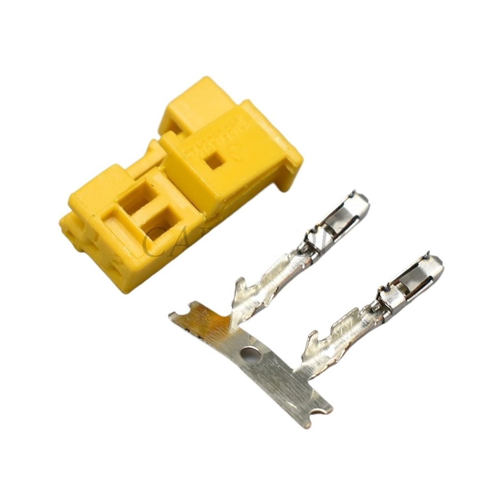 TakenE 1 Set 2 Hole Car Connector 1-1418639-1 Tweeter Plug (Color : Yellow Female)