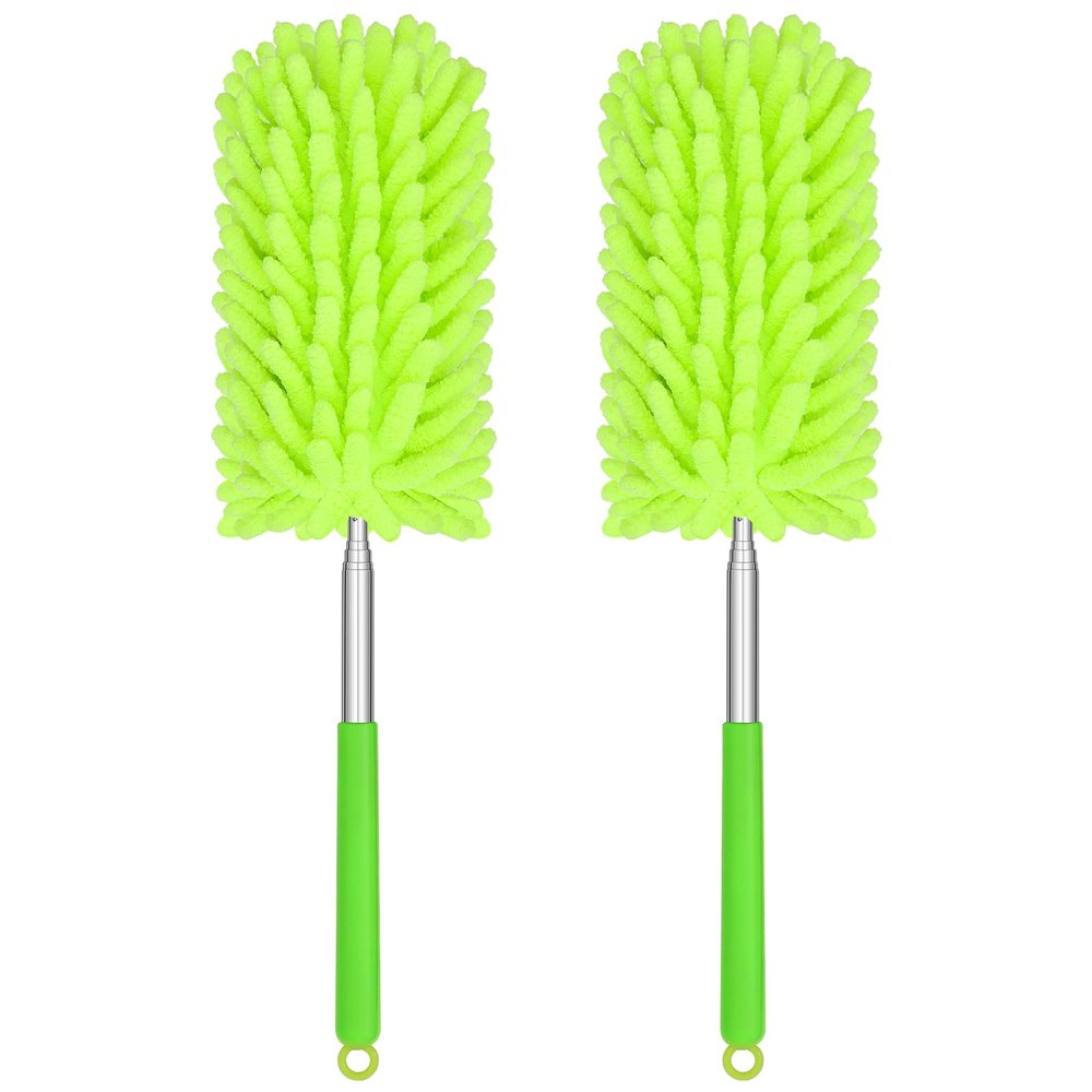 TIMIVO Mini Duster for Cleaning, 360 Bendable Hand Dusters with Extension Pole, Washable Small Duster for Car Interior, Office, Furniture