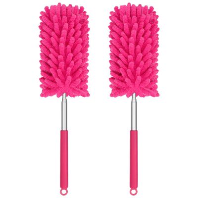 TIMIVO Mini Duster for Cleaning, 360 Bendable Hand Dusters with Extension Pole, Washable Small Duster for Car Interior, Office, Furniture