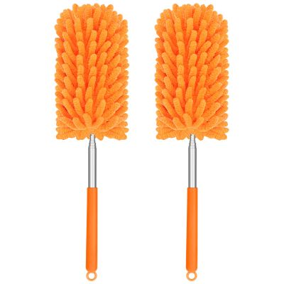 TIMIVO Mini Duster for Cleaning, 360 Bendable Hand Dusters with Extension Pole, Washable Small Duster for Car Interior, Office, Furniture
