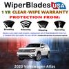 Wiper Blades Set/2 fits Volkswagen Atlas 2020 w/1yr Wear Warranty view 3