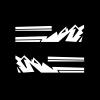 HAIORD 90Racing Stripe Car Sticker Mountain Graphic Decorative Door Waterproof Vinyl Decal Accessories for car Trucks Off-Road Vehicle transporters2PCS (White) view 2