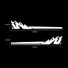 HAIORD 90Racing Stripe Car Sticker Mountain Graphic Decorative Door Waterproof Vinyl Decal Accessories for car Trucks Off-Road Vehicle transporters2PCS (White) view 3