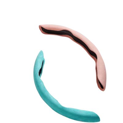 Suede Car Steering Wheel Cover Compatible with Lamborghini Huracan Sterraot Huracan STO Huracan Tecnica Murcielago Revuelto Urus Exclusive Private Custom-Made (Color : Blue Pink, Size : Murcielago)