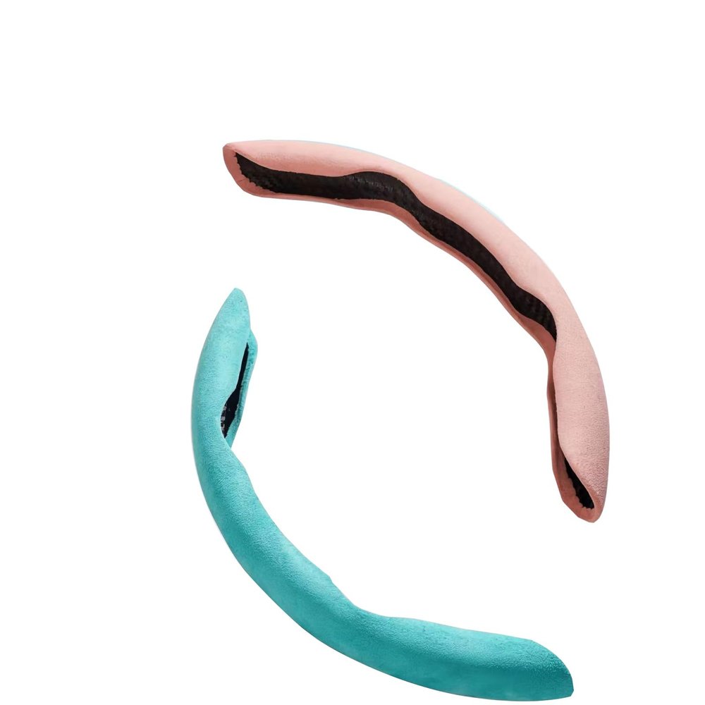 Suede Car Steering Wheel Cover Compatible with Lamborghini Huracan Sterraot Huracan STO Huracan Tecnica Murcielago Revuelto Urus Exclusive Private Custom-Made (Color : Blue Pink, Size : Murcielago)