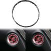 Real Quality Soft Carbon Fiber Car Engine Push Start Stop Ignition Button Ring Decoration Decal Interior Trim Premium Sticker Compatible with Honda Accord 2018 2019 2020 2021 Sedan Accessories Black view 1