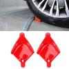 CFTGIW 2Pcs Car Wheel Chock Portable Practical Tire Inserts Heavy Duty Material with Roller System, Cone Shaped Lip for Any Type of Wheel view 2