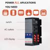 Lakenbroade 3000W 4000W 5000W Pure Sine Wave Inverter 12V 24V 48V 60V /72V to 110V 220V Car Converter Power Inverter with LCD Display and for Motorhomes,Truck,Boat,Camping,Household,Van,72V4000W view 3