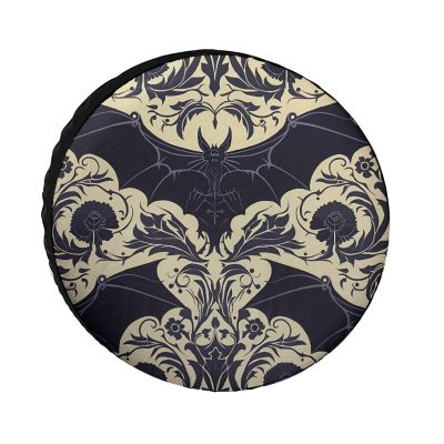 LZQPOEAS Spare Tire Cover Waterproof Wheel Cover Bat Pattern Tire Cover for Trailer SUV Truck Tires Protector Cover Spare Wheel Cover with Drawstring Universal Fits Tire Diameters 14-17 Inch, 18inch