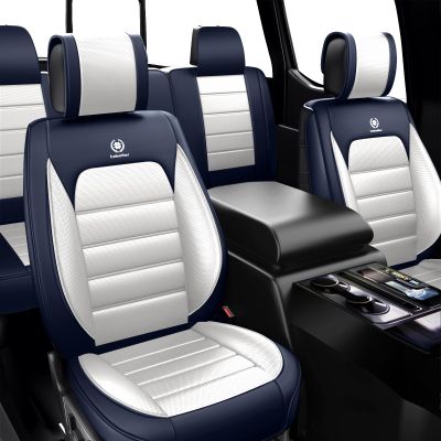 ILMO Seat Covers for Jeep Wrangler 2000-2026 (Blue&White,Full Set)