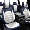 ILMO Seat Covers for Jeep Wrangler 2000-2026 (Blue&White,Full Set) view 1