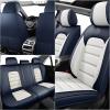 ILMO Seat Covers for Jeep Wrangler 2000-2026 (Blue&White,Full Set) view 2