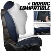 ILMO Seat Covers for Jeep Wrangler 2000-2026 (Blue&White,Full Set) view 4
