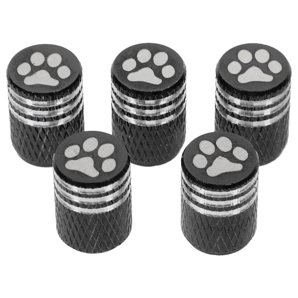 JECOMPRIS Valve Stem Covers for Car Tyres 5pcs Red Tire Valve Caps Stylish Stem Cap Set