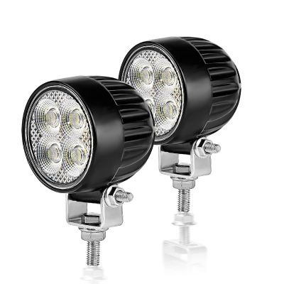VEGITOR LED Light Pods Round 2.5" 2PCS, 12V Flood Light Pods for Truck Tractor 1800lm 15W, LED Work Light Front Rear Backup Lights for ATV UTV Camper