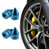4PCS Car Tire Valve Caps, Spiked Aluminum Tire Wheel Valve Stem Covers, Corrosion Resistant Auto Rim Dust Caps, Car Accessories Universal Stem Cover for Car, SUV, Truck, Bike, Motorcycle (Sky Blue) view 1