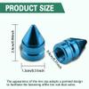 4PCS Car Tire Valve Caps, Spiked Aluminum Tire Wheel Valve Stem Covers, Corrosion Resistant Auto Rim Dust Caps, Car Accessories Universal Stem Cover for Car, SUV, Truck, Bike, Motorcycle (Sky Blue) view 2