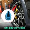 4PCS Car Tire Valve Caps, Spiked Aluminum Tire Wheel Valve Stem Covers, Corrosion Resistant Auto Rim Dust Caps, Car Accessories Universal Stem Cover for Car, SUV, Truck, Bike, Motorcycle (Sky Blue) view 3