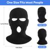 Pukavt 3 Hole Winter Knitted Mask, Full Face Cover Ski Mask Warm Balaclava for Skiing, Motorcycle, Snowboard Fluorescent Yellow view 2