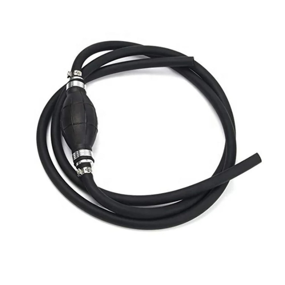 XIONGJIALIANG 3/8""-6Ft Long Fuel Line Assembly Nylon Braided Marine Outboard Boat Motor RVs Fuel Hos EPA CARB, Black
