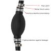 XIONGJIALIANG 3/8""-6Ft Long Fuel Line Assembly Nylon Braided Marine Outboard Boat Motor RVs Fuel Hos EPA CARB, Black view 4