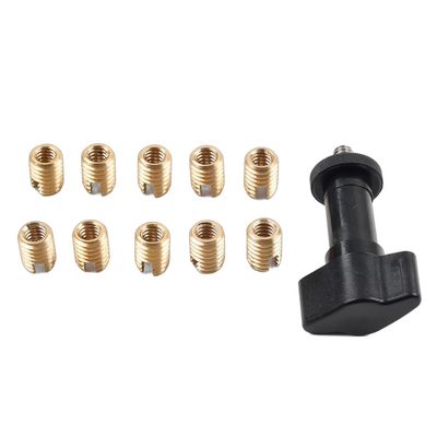 Three T FSFY 10pcs Batwing Windshield Fairing Repair Thread Inserts Kit Brass Gold Motorbike For Harley Electra/Street/Tri Glide Models