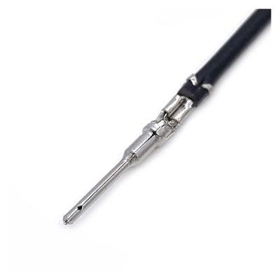 DLAHPJPT 1.0mm DTM Crimp Terminal Wire Auto Elcetric Connector with Cable Pins 3-1447221-4 Insert Spring Round Male Female Blocks(Male,50 Pcs)