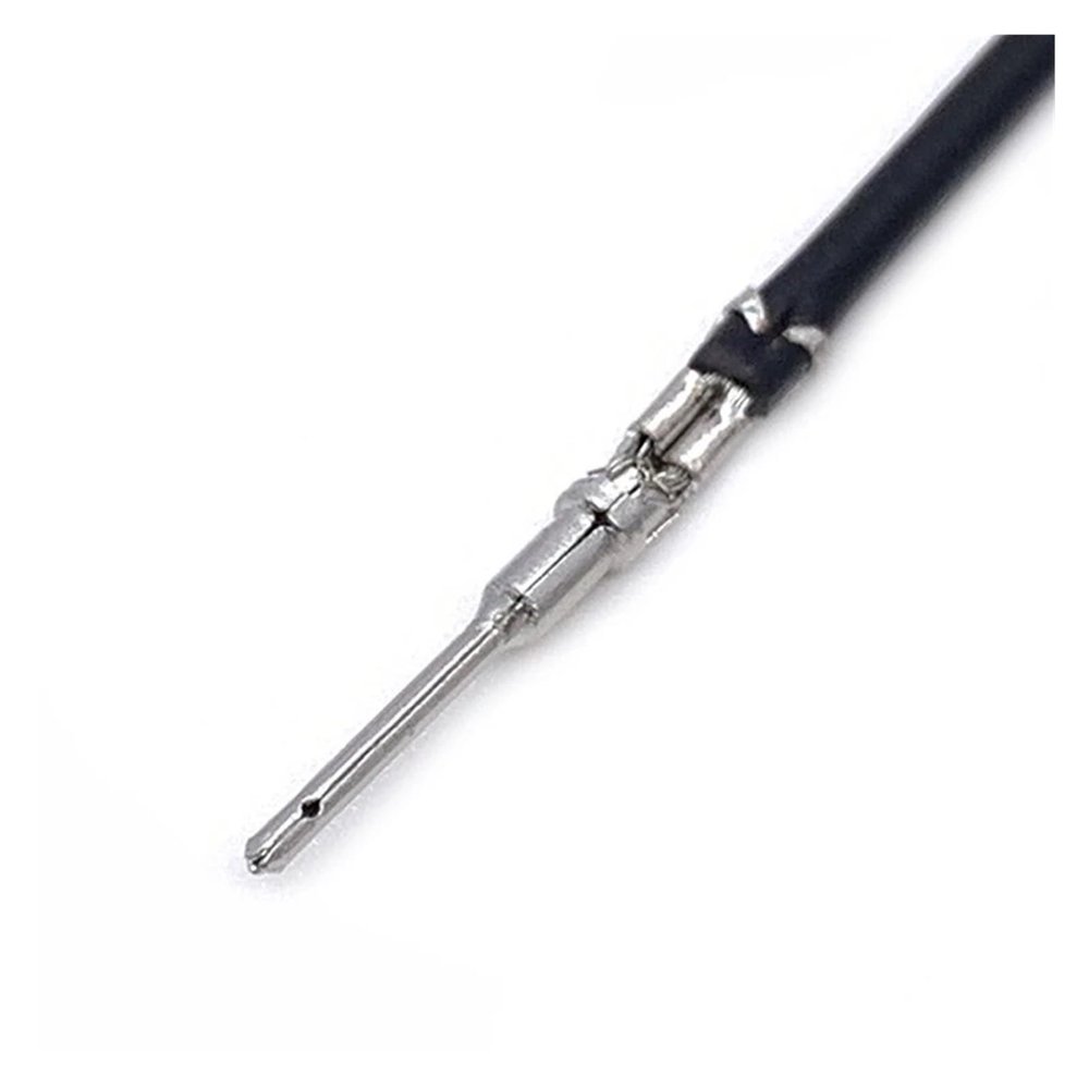 DLAHPJPT 1.0mm DTM Crimp Terminal Wire Auto Elcetric Connector with Cable Pins 3-1447221-4 Insert Spring Round Male Female Blocks(Male,50 Pcs)