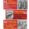 AN6 Power Steering Fittings 6AN 16mm 1.5 And 18mm 1.5 For GM Hydro Boost Pump & Rack view 2