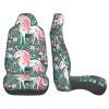 ViLlex Seat Covers Car Seat Cover Car Seat Protector Waterproof Universal Unicorn with Pink Hair view 4