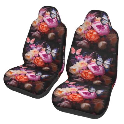 ViLlex Seat Covers Car Seat Cover Car Seat Protector Waterproof Universal Butterflies and Fresh Bush