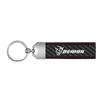 iPick Image for Dodge Demon Real Black Carbon Fiber Loop Strap Key Chain with Red Stitching - Official Licensed view 1