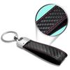 iPick Image for Dodge Demon Real Black Carbon Fiber Loop Strap Key Chain with Red Stitching - Official Licensed view 3