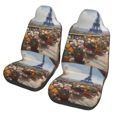 VILLEX Seat Covers Car Seat Cover Car Seat Protector Waterproof Universal Beautiful Eiffel Tower, Black